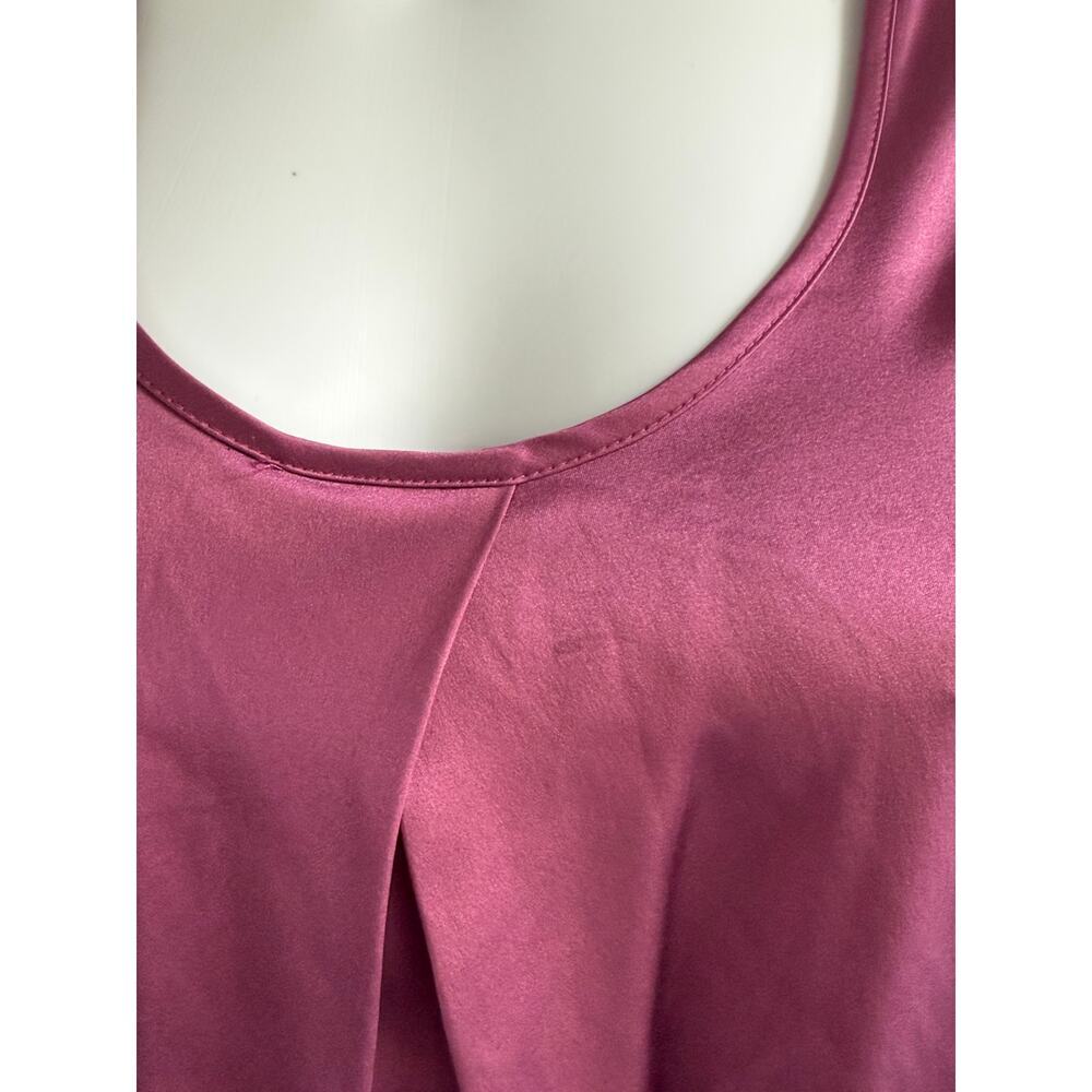 Ann Taylor 94% Silk Berry Shift Dress Small Minimalist Cap Sleeve - Picture 14 of 15